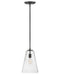 Vance One Light Pendant in Satin Black by Hinkley Lighting