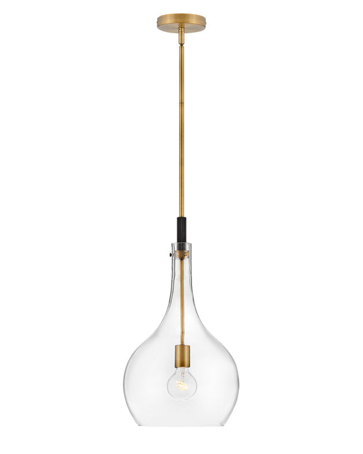 Ziggy One Light Pendant in Heritage Brass with Clear glass by Hinkley Lighting