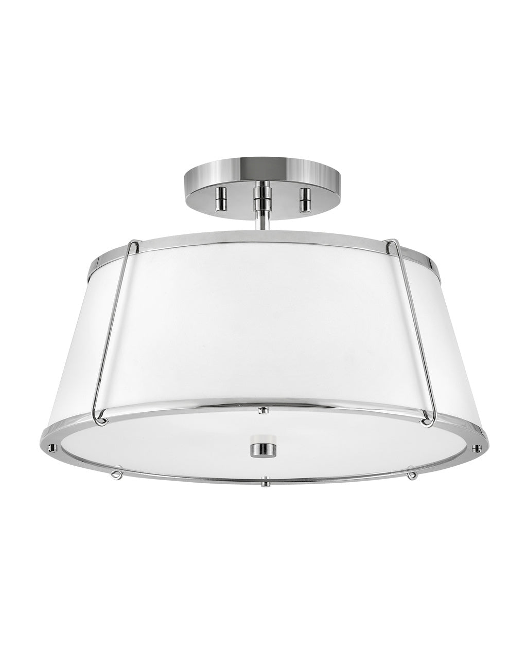 Clarke Two Light Semi-Flush Mount in Polished Nickel by Hinkley Lighting