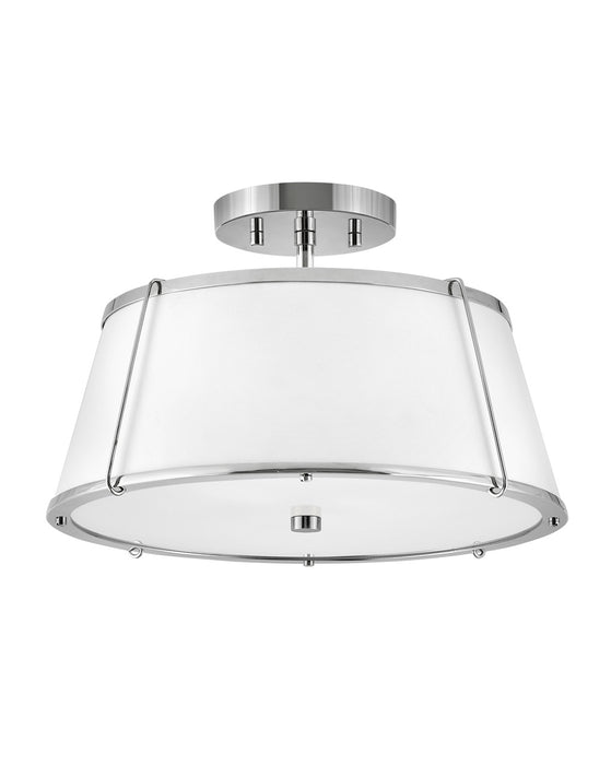 Clarke Two Light Semi-Flush Mount in Polished Nickel by Hinkley Lighting