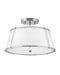 Clarke Two Light Semi-Flush Mount in Polished Nickel by Hinkley Lighting
