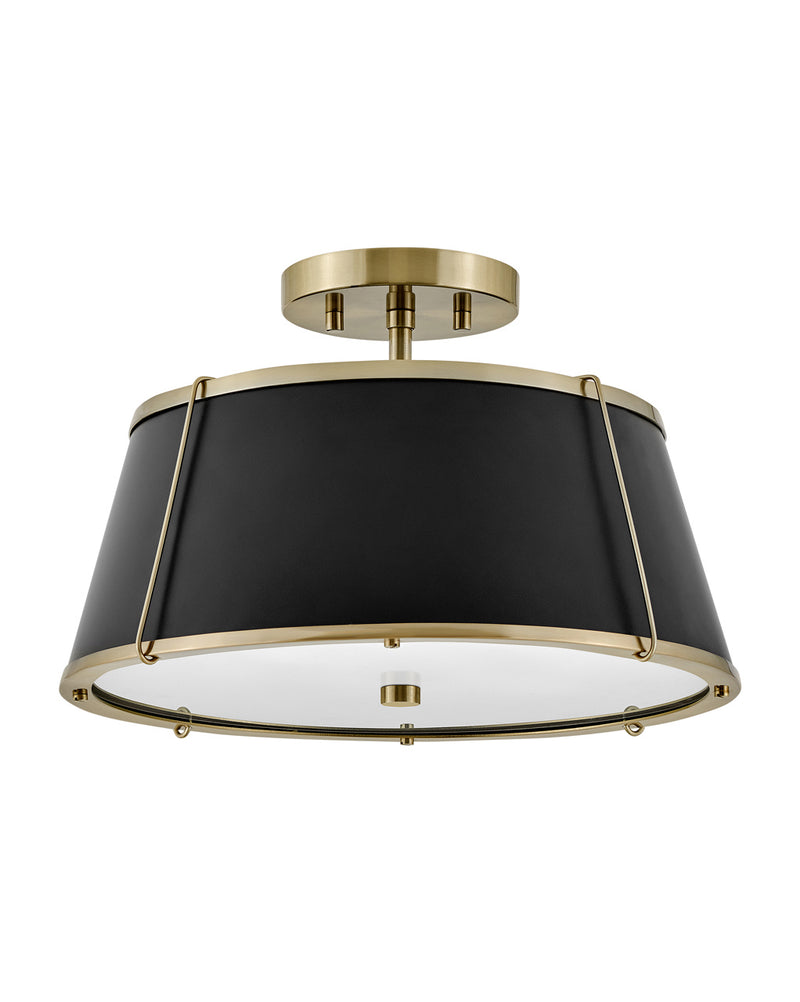Clarke Two Light Semi-Flush Mount in Warm Brass by Hinkley Lighting