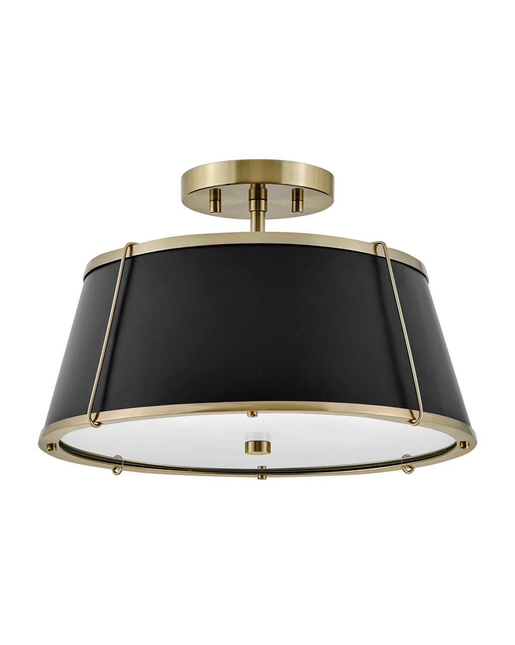 Clarke Two Light Semi-Flush Mount in Warm Brass by Hinkley Lighting
