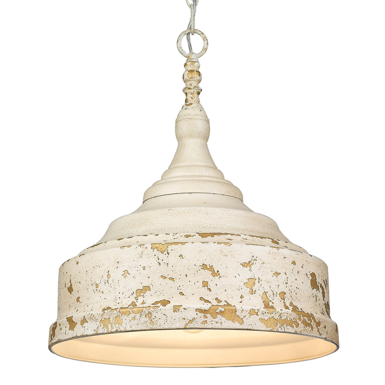 Three Light Pendant in Antique Ivory