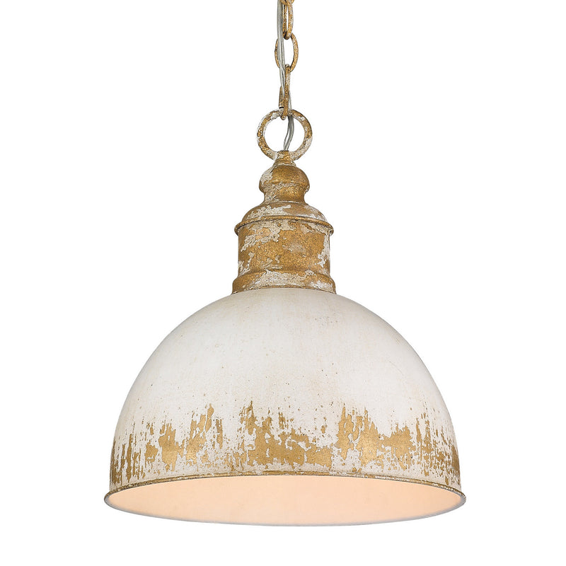 One Light Pendant in Vintage Gold