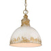 One Light Pendant in Vintage Gold