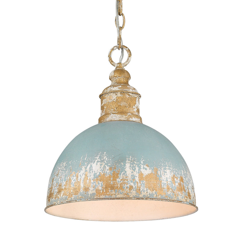 One Light Pendant in Vintage Gold