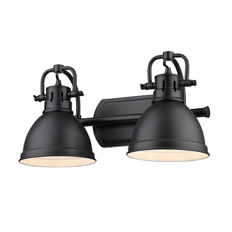 Two Light Bath Vanity in Matte Black