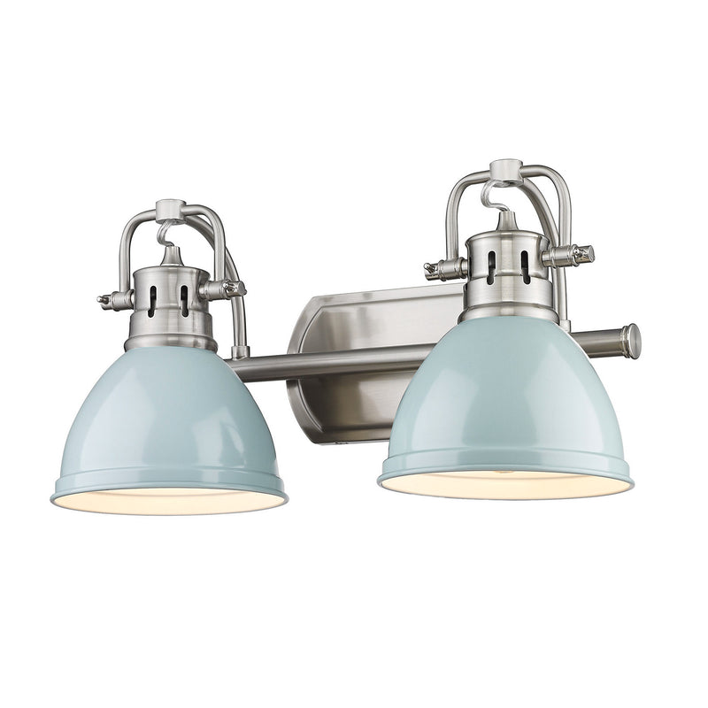 Two Light Bath Vanity in Pewter