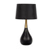 One Light Table Lamp in Flat Black Satin Brass - Lamps Expo