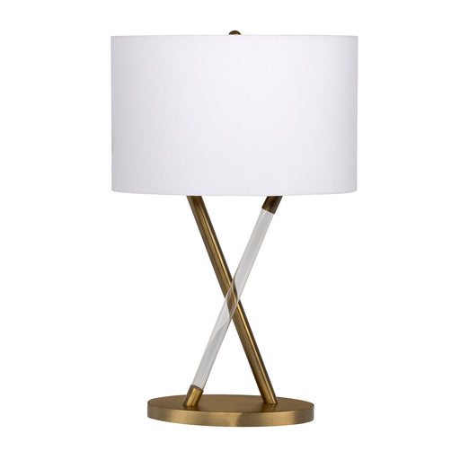 One Light Table Lamp in Natural Brass