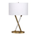 One Light Table Lamp in Natural Brass