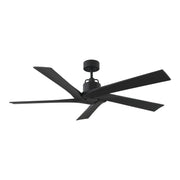 Aspen 56" Ceiling Fan in Midnight Black