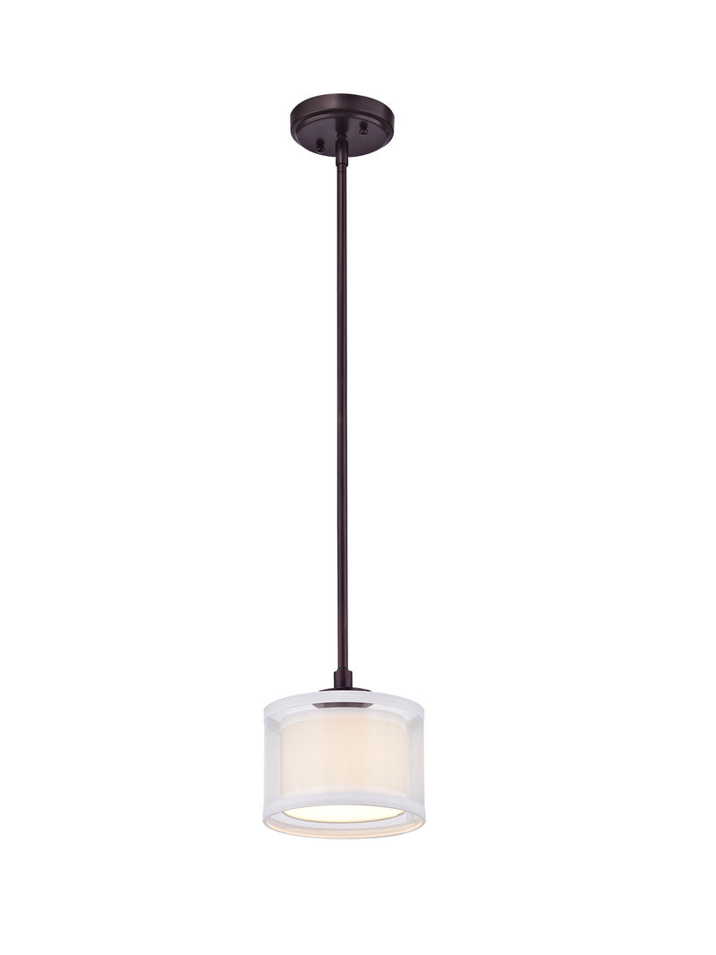 Double Organza Mini-Pendant in Royal Bronze - Lamps Expo
