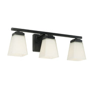 Baxley Three Light Vanity in Matte Black