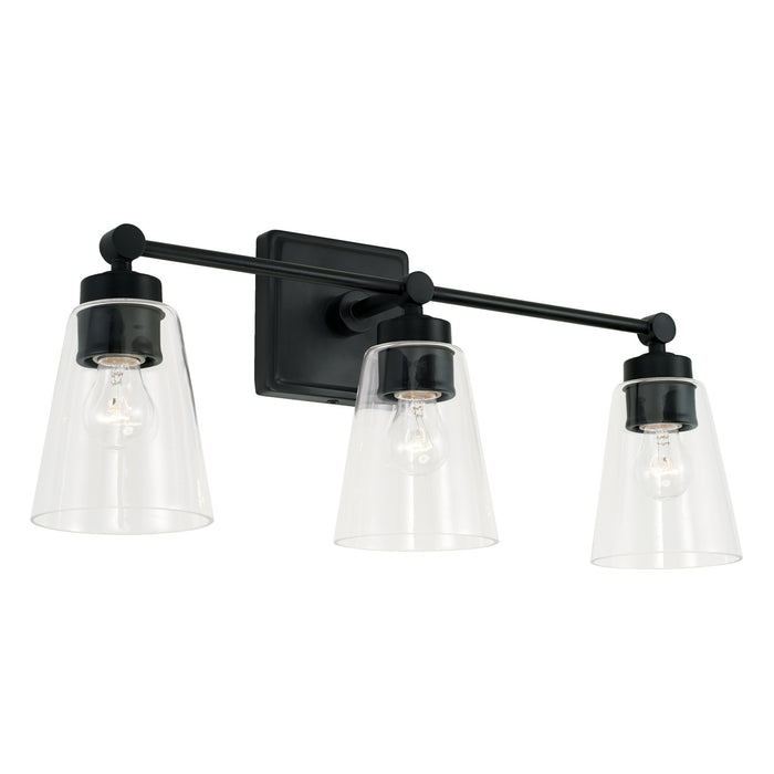 Rory Three Light Vanity in Matte Black