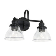 Baxter Two Light Vanity in Matte Black
