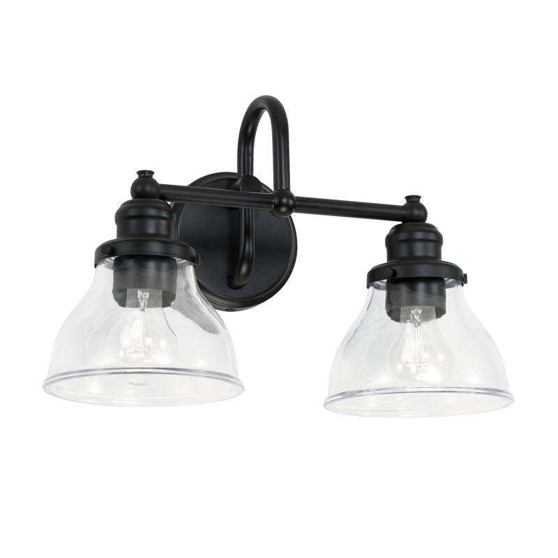 Baxter Two Light Vanity in Matte Black