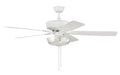 Pro Plus 101 Clear Bowl Light Kit 52" Ceiling Fan in White from Craftmade, item number P101W5-52WWOK