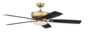 Pro Plus 112 Slim Light Kit 52" Ceiling Fan in Satin Brass from Craftmade, item number P112SB5-52BWNFB