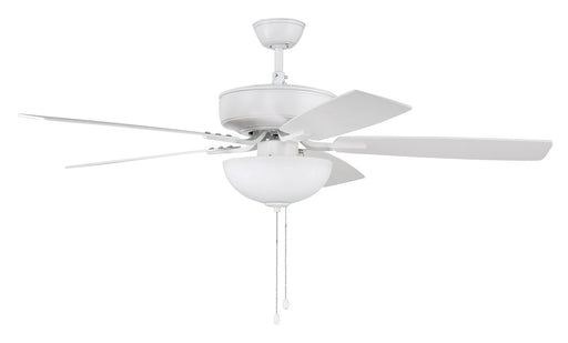 Pro Plus 211 White Bowl Light Kit 52" Ceiling Fan in White from Craftmade, item number P211W5-52WWOK