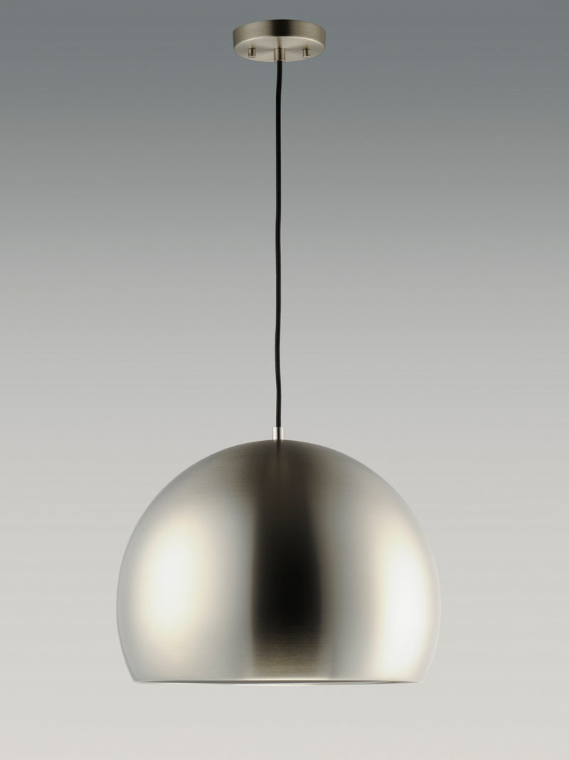 Palla 16" LED Pendant in Satin Nickel & Black - Lamps Expo