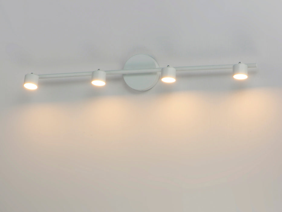 Taylor 4-Light Fixed Rail Track Light in White