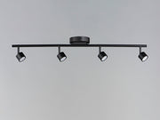 Taylor 4-Light Fixed Rail Track Light in Black