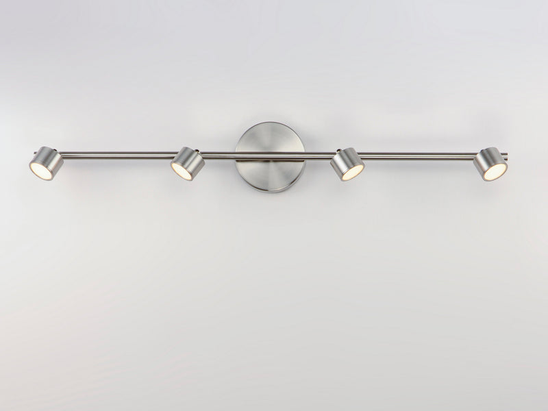 Taylor 4-Light Fixed Rail Track Light in Satin Nickel