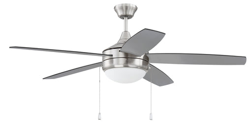 Phaze Energy Star 5-Blade 52" Ceiling Fan in Brushed Polished Nickel from Craftmade, item number EPHA52BNK5-BNGW