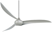 Wave 65" Ceiling Fan in Silver
