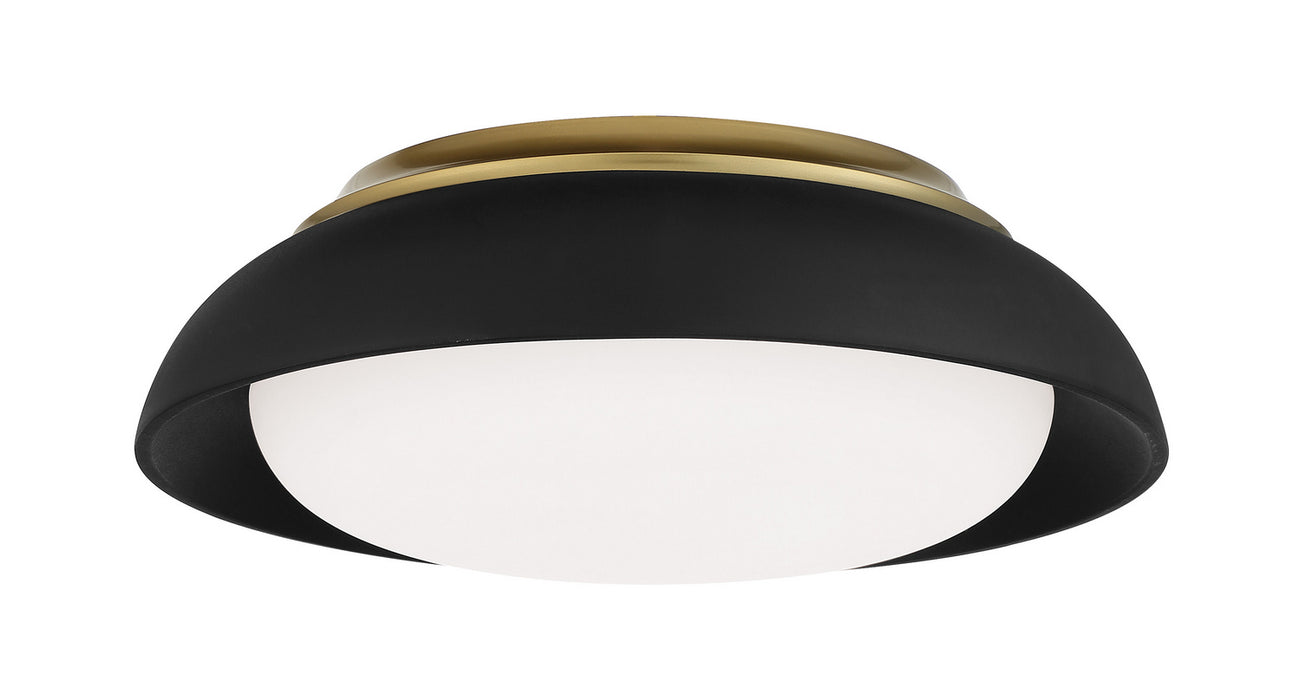 LED Flush Mount in Coal with Honey Gold Highlights - Lamps Expo