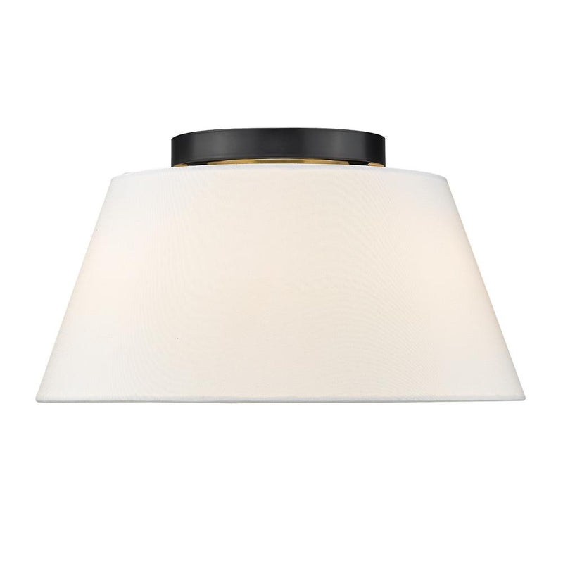 Three Light Flush Mount in Matte Black