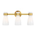 Moritz Three Light Vanity in Burnished Brass