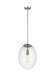 Leo - Hanging Globe One Light Pendant in Satin Aluminum