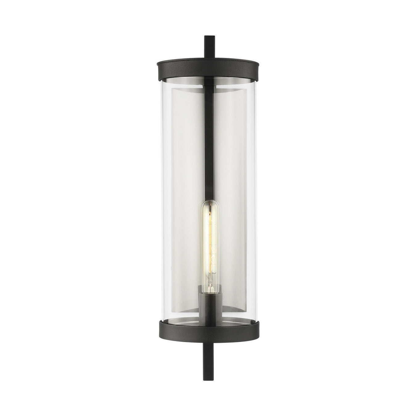 Eastham One Light Wall Lantern in Textured Black
