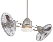 Vintage Gryo Led 42" Performance Fan in Brushed Nickel W/ Chrome