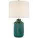 Braylen LED Table Lamp in Emerald Green Crackle