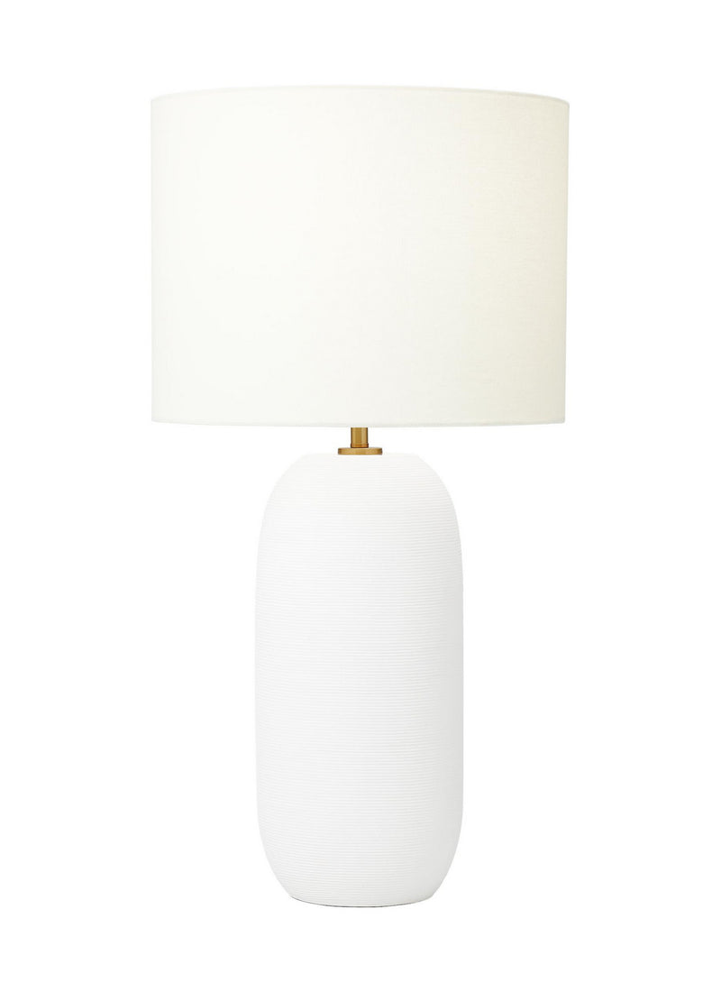 Fanny One Light Table Lamp in Matte White Ceramic