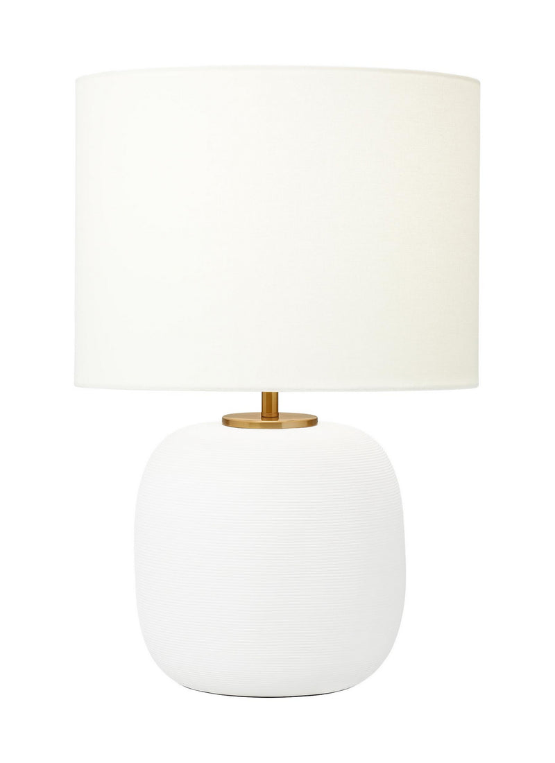 Fanny One Light Table Lamp in Matte White Ceramic