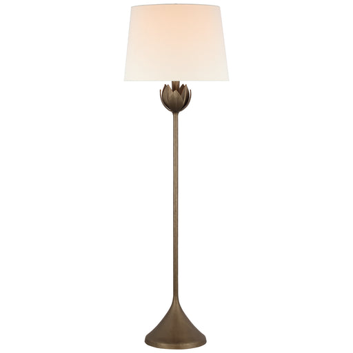 Alberto One Light Floor Lamp in Antique Bronze Leaf