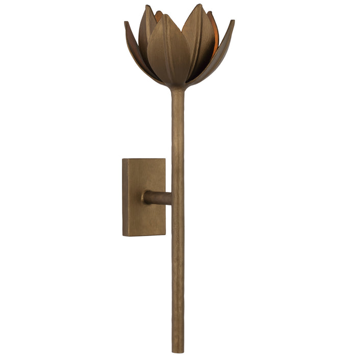 Alberto One Light Wall Sconce in Antique Bronze Leaf