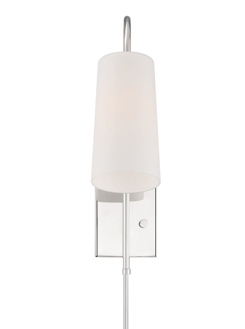 Alexa 1-Light Wall Mount in Polished Nickel by Crystorama - MPN ALX-4501-PN