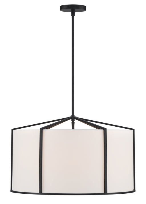Carlyn 6-Light Pendant in Black by Crystorama - MPN CAR-9206-BK
