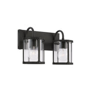 Brennen Two Light Vanity in Black Iron