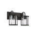 Brennen Two Light Vanity in Black Iron