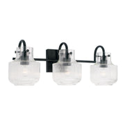 Nyla Three Light Vanity in Matte Black