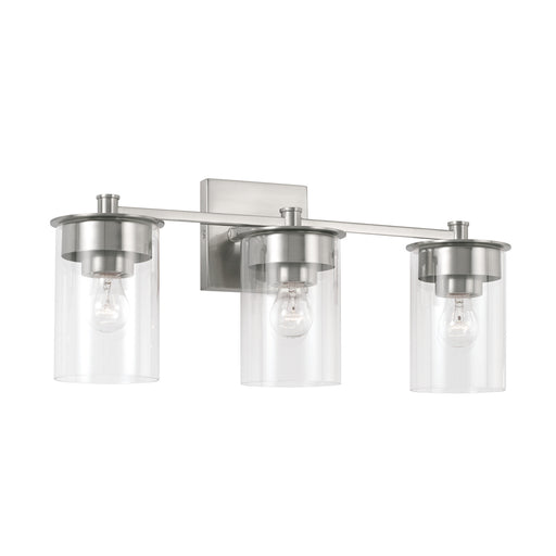 Mason Three Light Vanity in Brushed Nickel
