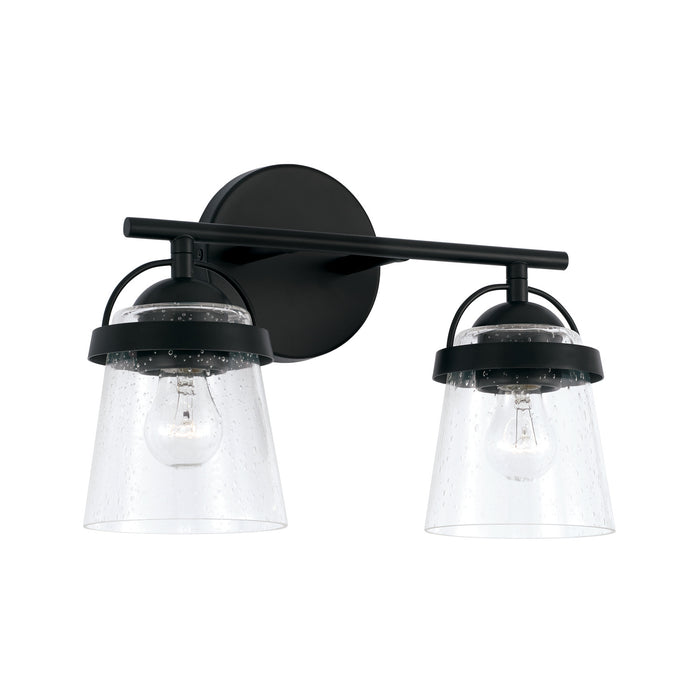Madison Two Light Vanity in Matte Black