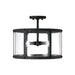 Brennen Three Light Semi-Flush Mount in Black Iron